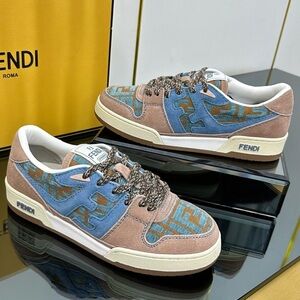 Fendi Women's Sneakers in Blue and Brown